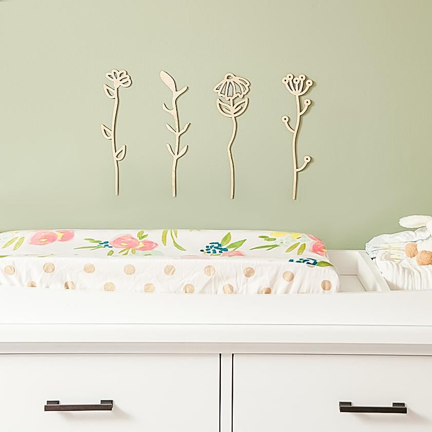 Woodpeckers Crafts Wildflower Cutouts, Set of 4