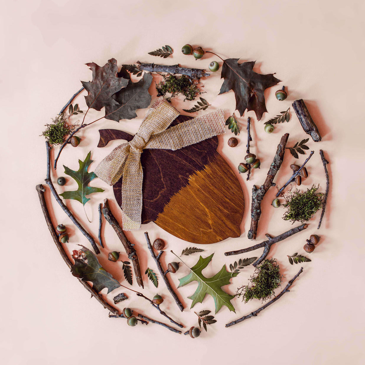 Woodpeckers Crafts Wood Acorn Cutout Large, 12" x 8.25"