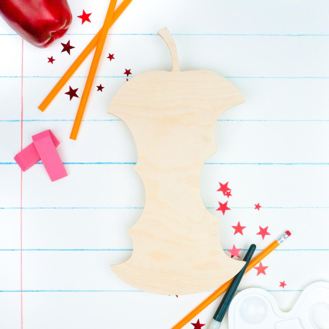 Woodpeckers Crafts Wood Apple Core Cutout, 12" x 6-1/2"
