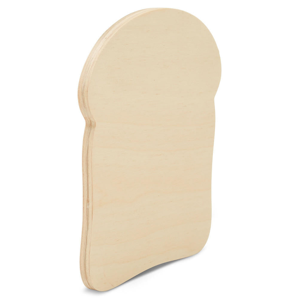 Wood Bread Slice Cutout, 5"