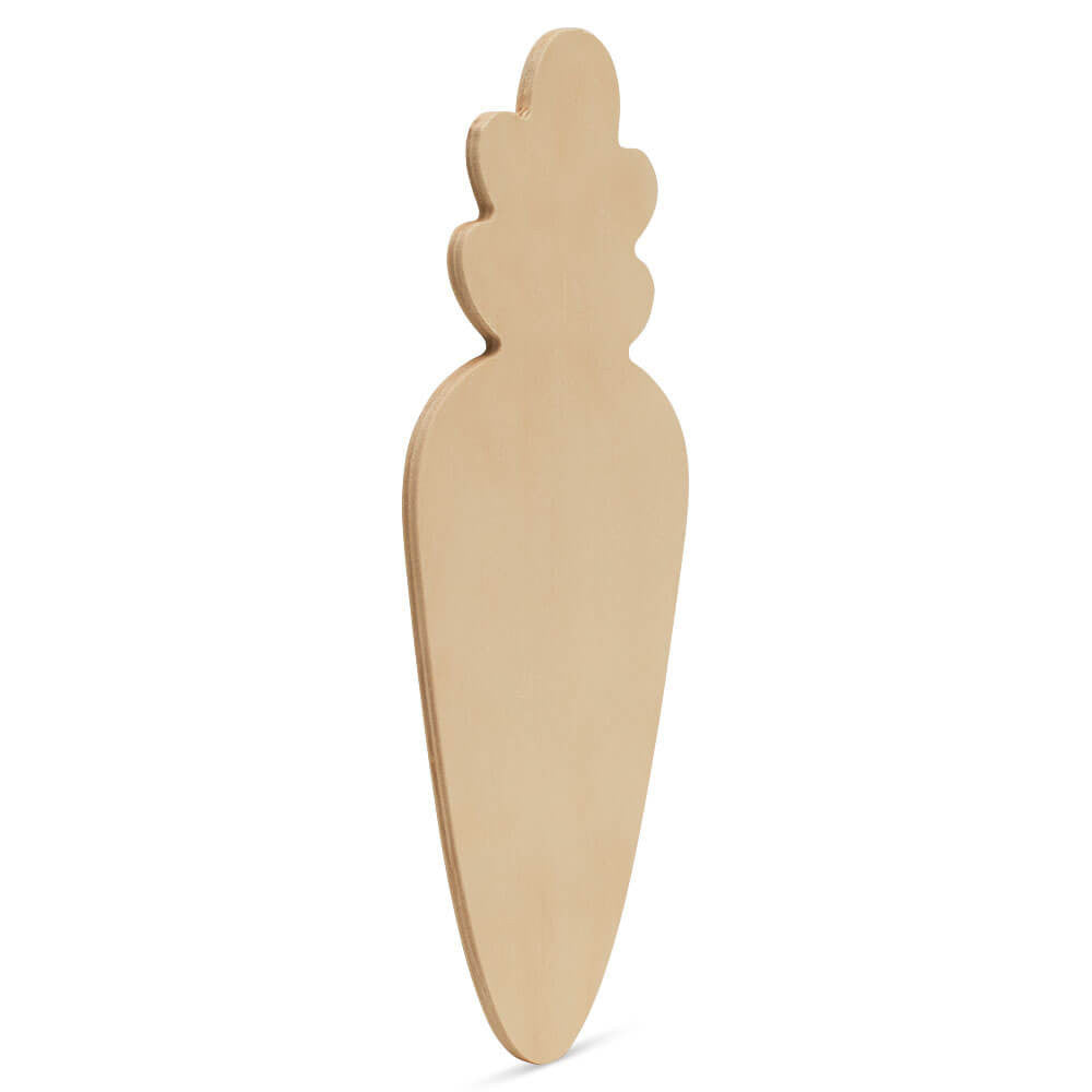 Woodpeckers Crafts Wood Carrot Cutout, Medium, 8" x 3.5"