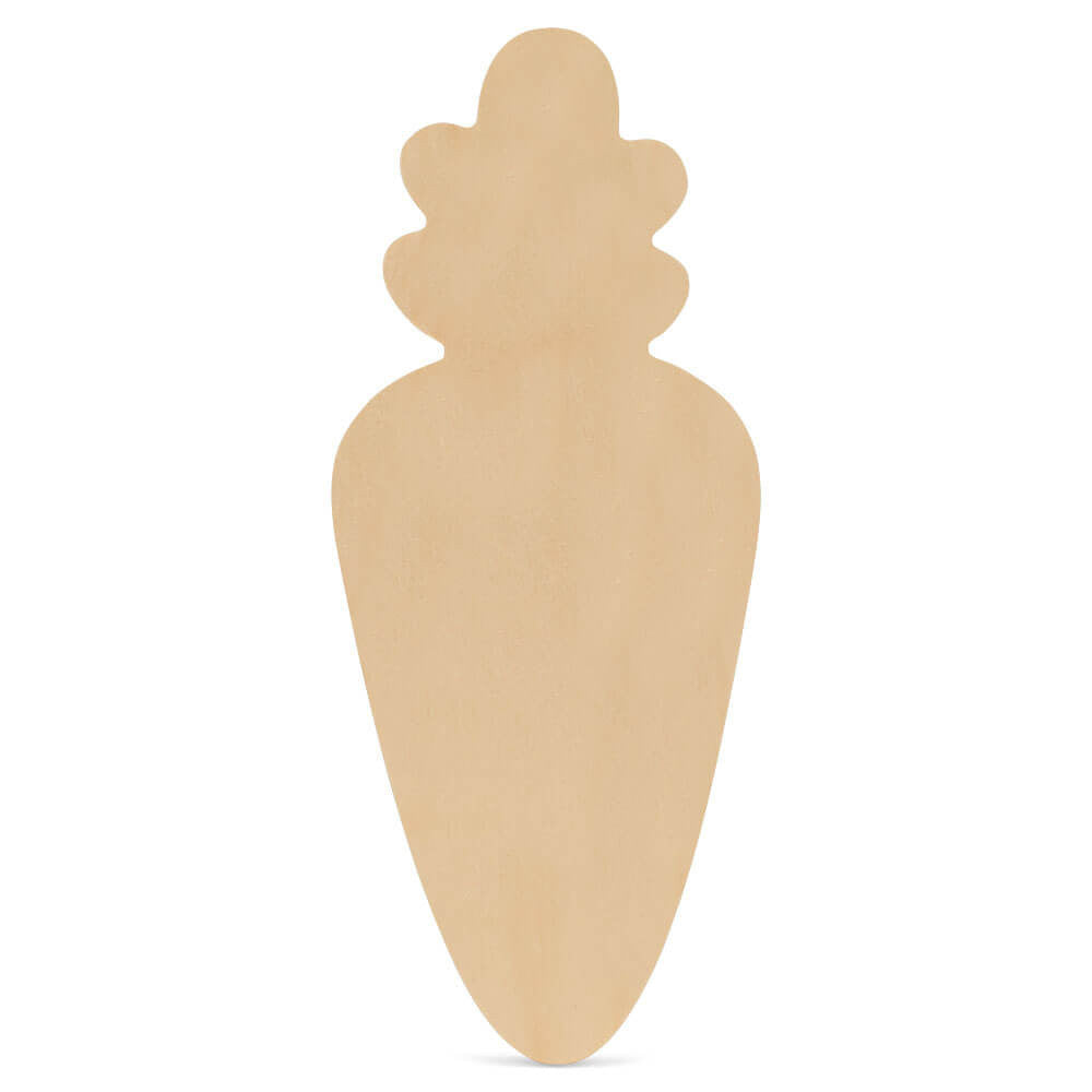 Woodpeckers Crafts Wood Carrot Cutout, Medium, 8" x 3.5"