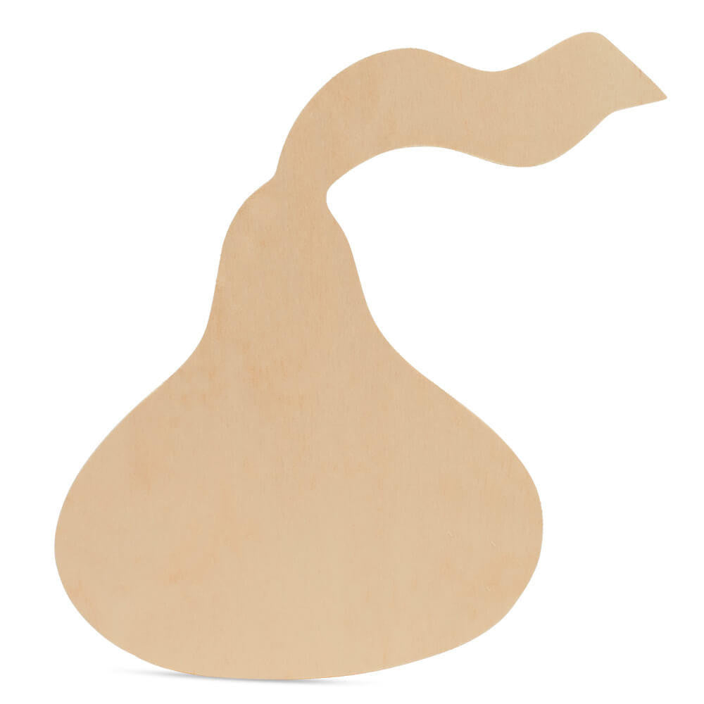Wood Chocolate Kiss Large Cutout, 12" x 12"