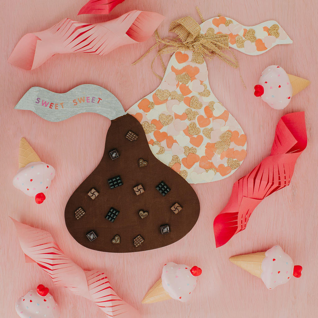 Woodpeckers Crafts Wood Chocolate Kiss Medium Cutout, 8" x 8"