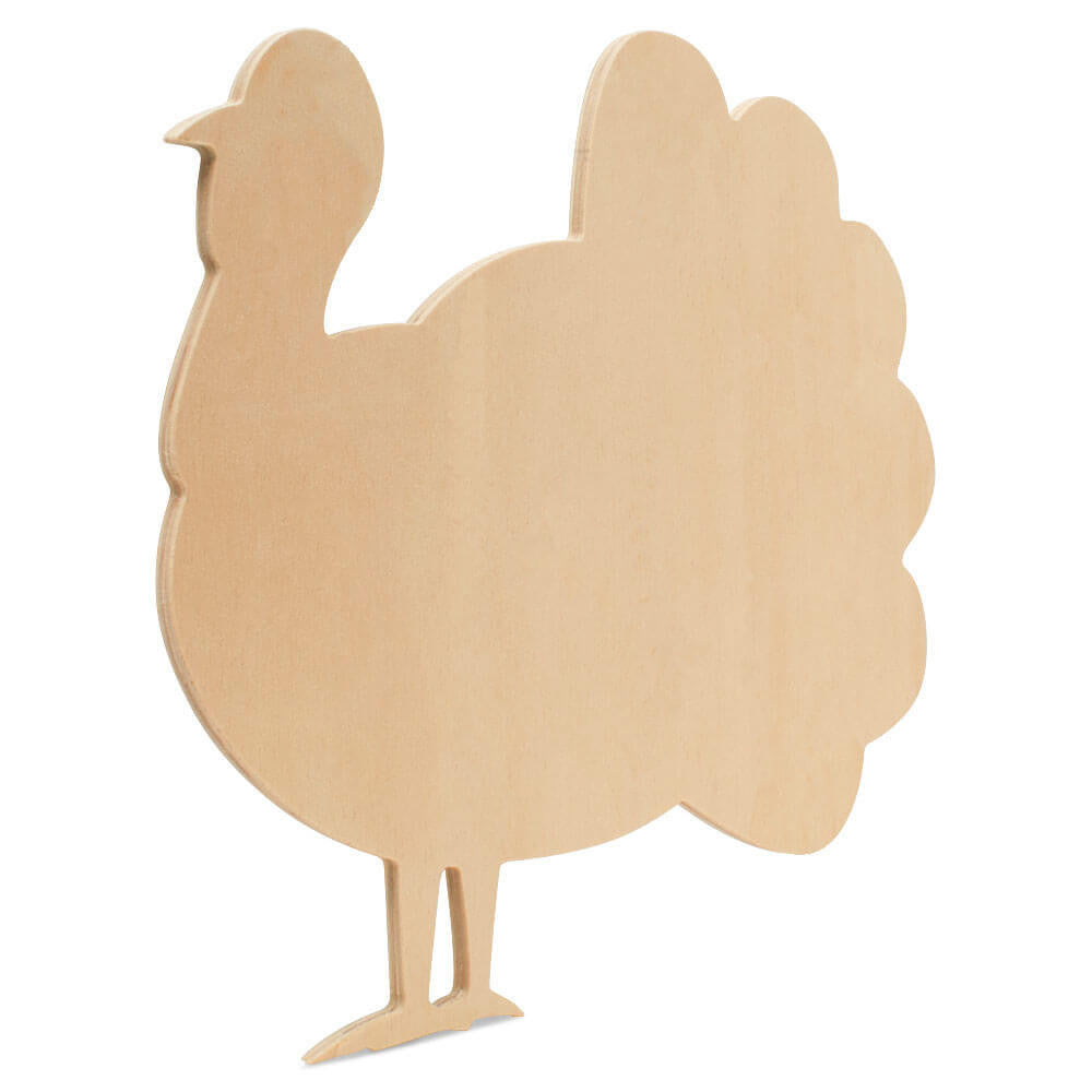 Woodpeckers Crafts Wood Classic Turkey Cutout Medium,8" x 7"