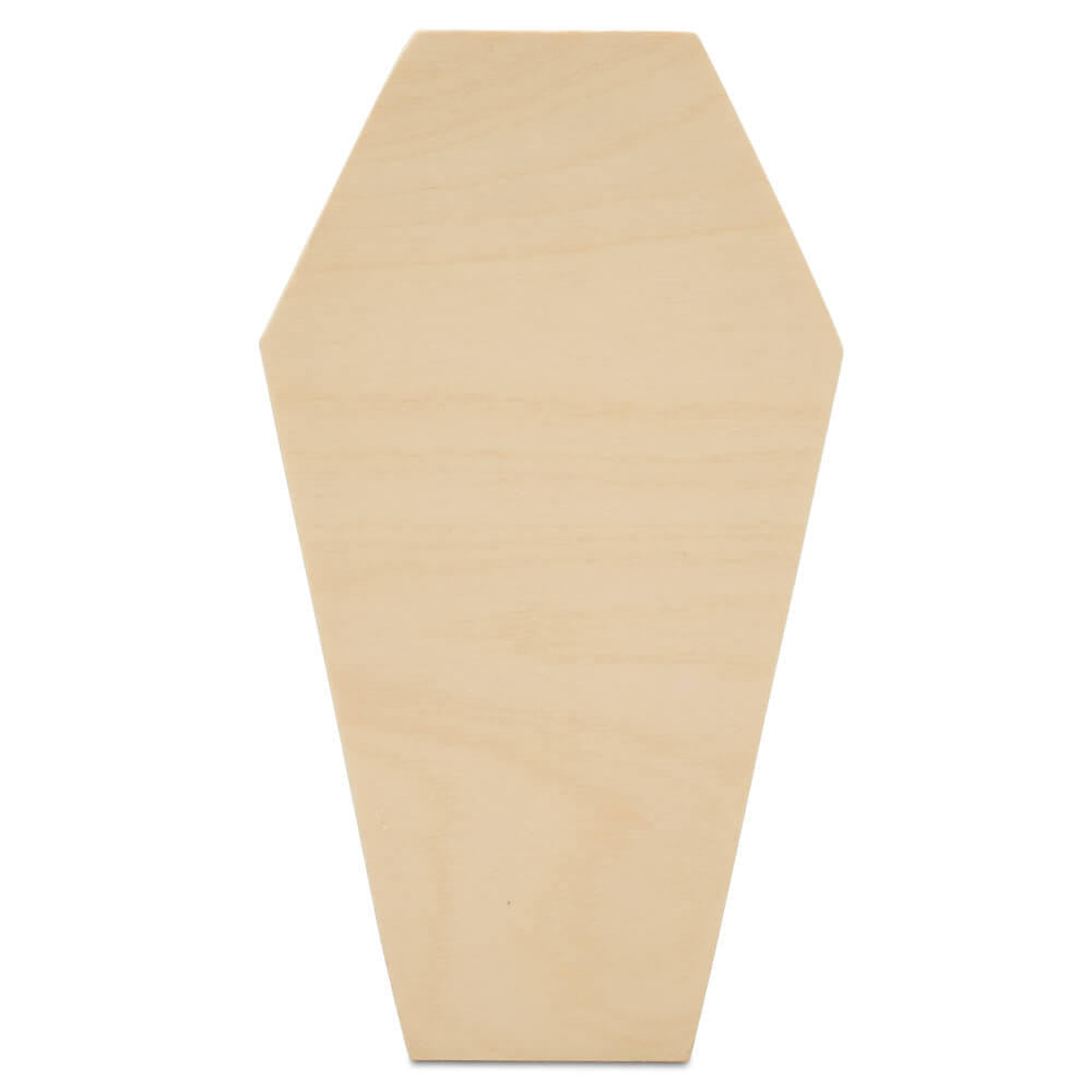Woodpeckers Crafts Wood Coffin Cutout, 6" x 3"
