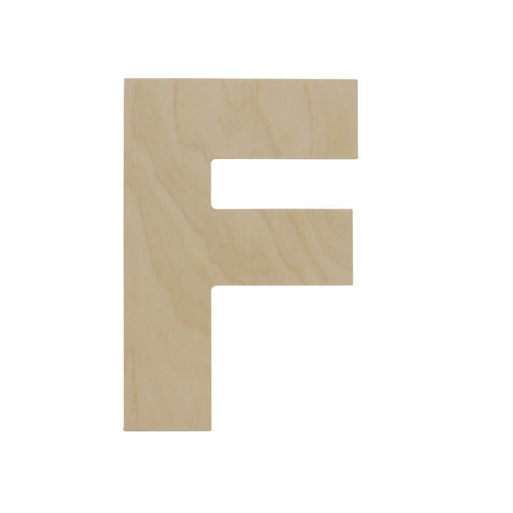 Woodpeckers Crafts Wood Cutout Letter F, 8"
