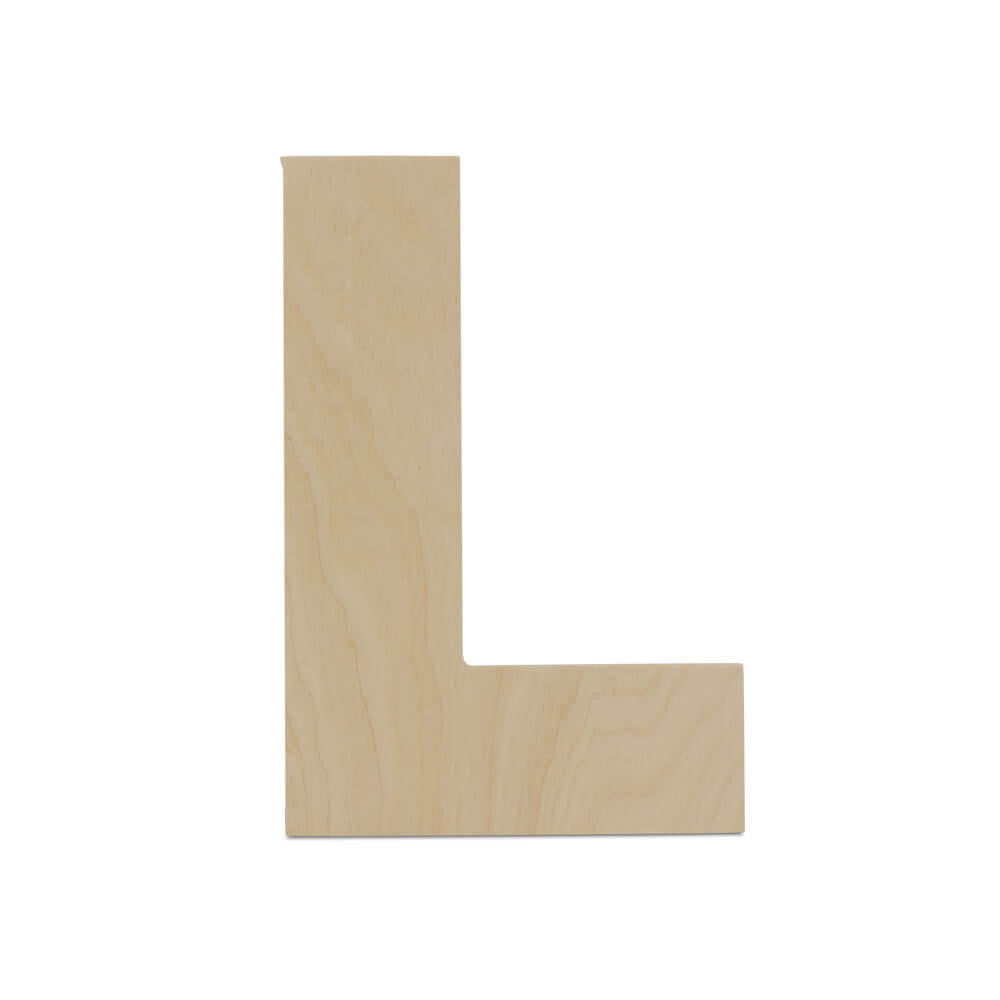 Woodpeckers Crafts Wood Cutout Letter L, 8"