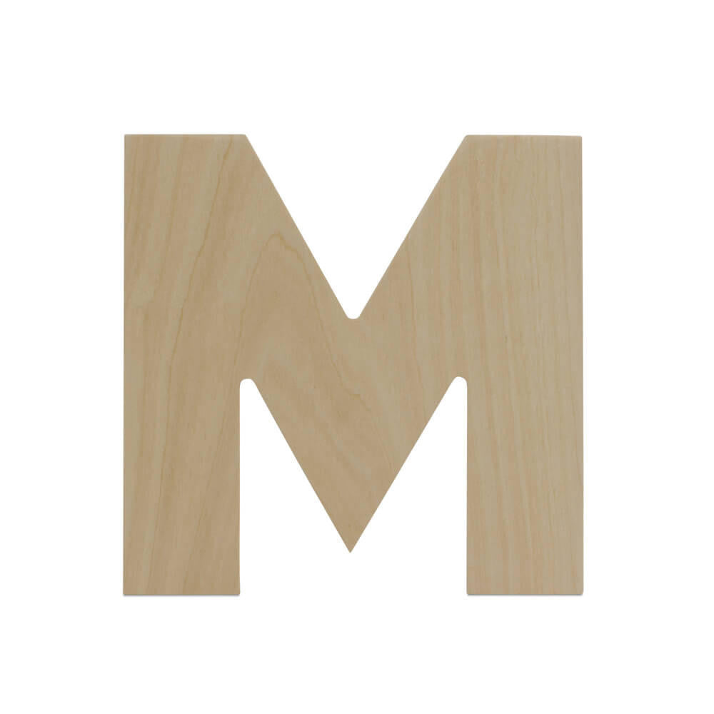 Woodpeckers Crafts Wood Cutout Letter M, 12"