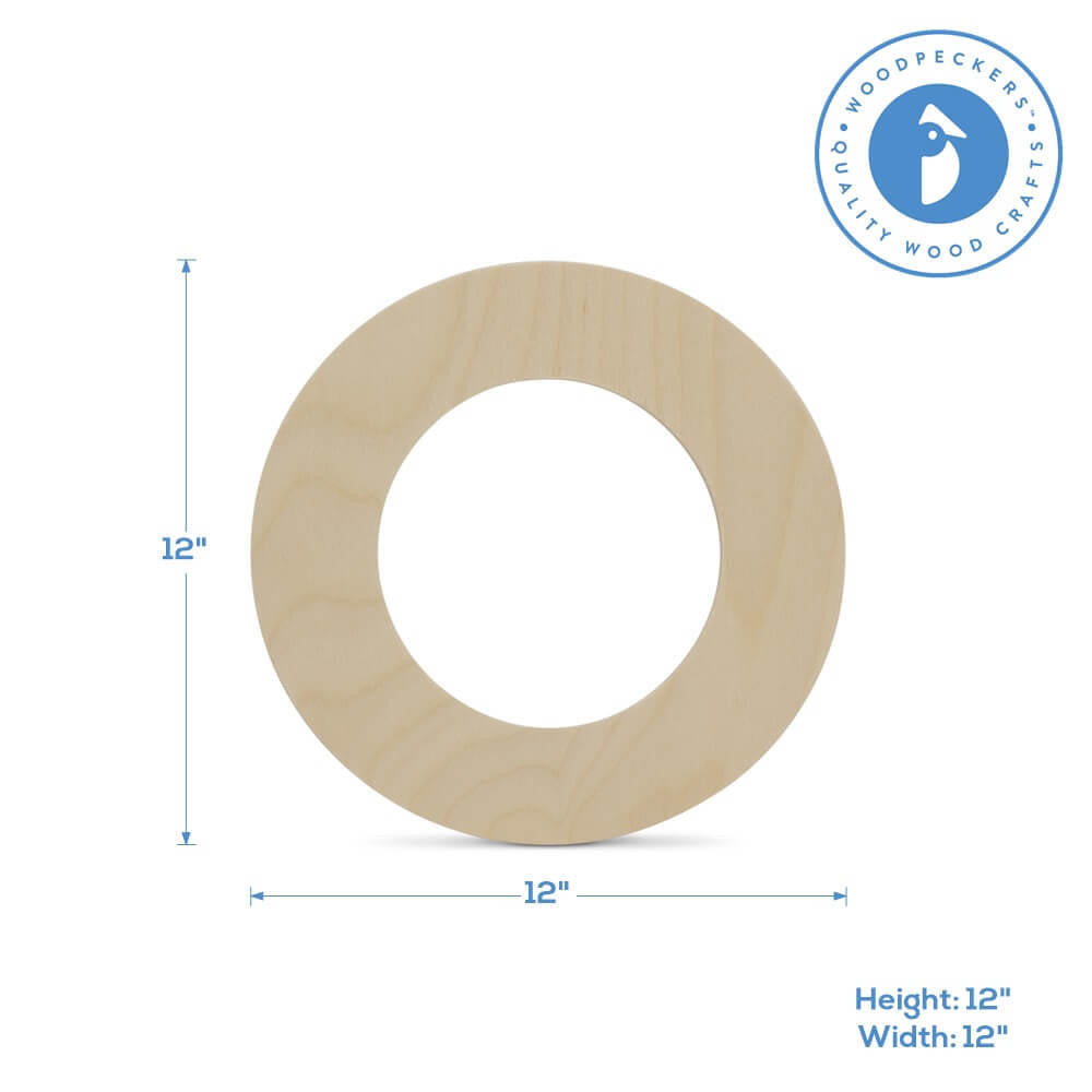 Woodpeckers Crafts Wood Cutout Letter O, 12"