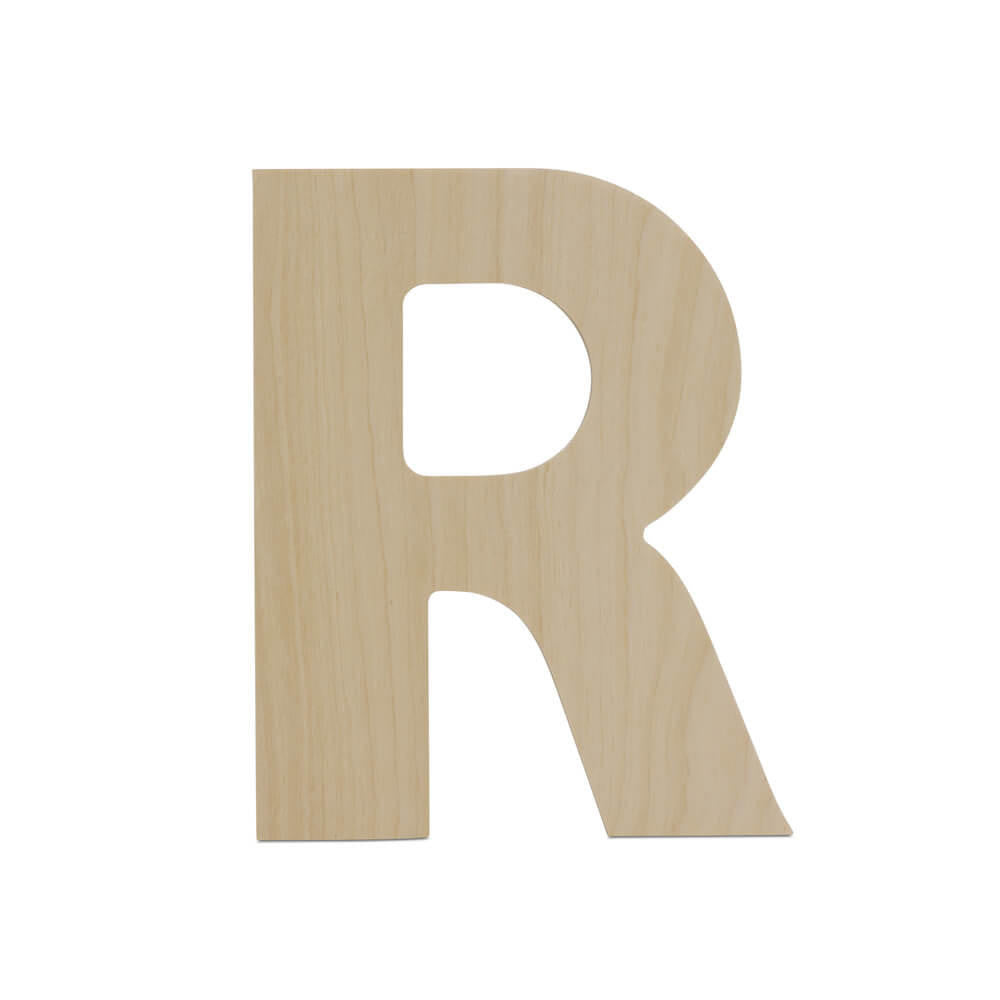 Woodpeckers Crafts Wood Cutout Letter R, 8"