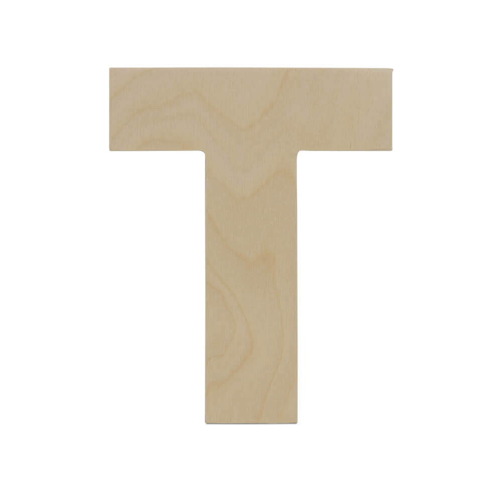Woodpeckers Crafts Wood Cutout Letter T, 8"