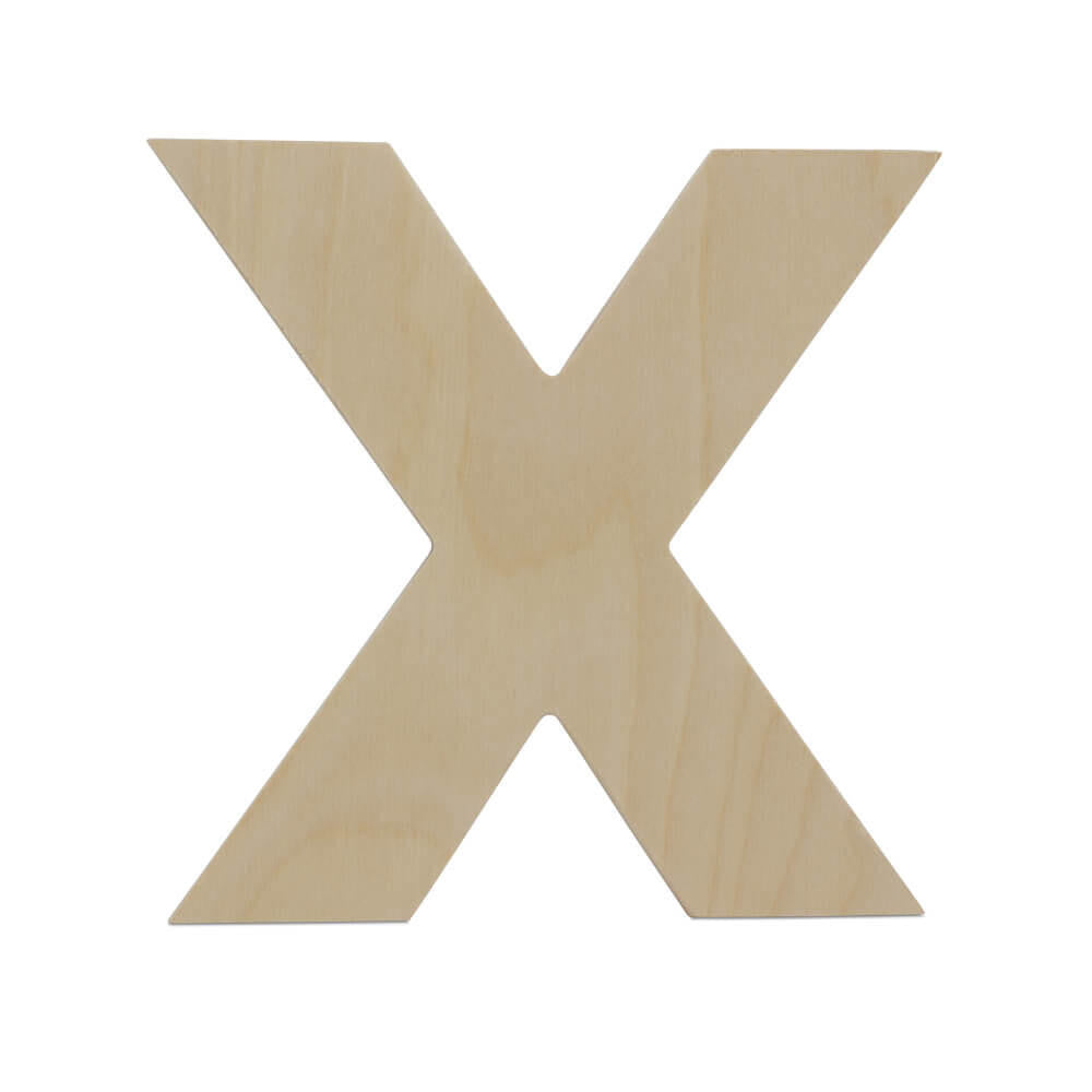 Woodpeckers Crafts Wood Cutout Letter X, 8"