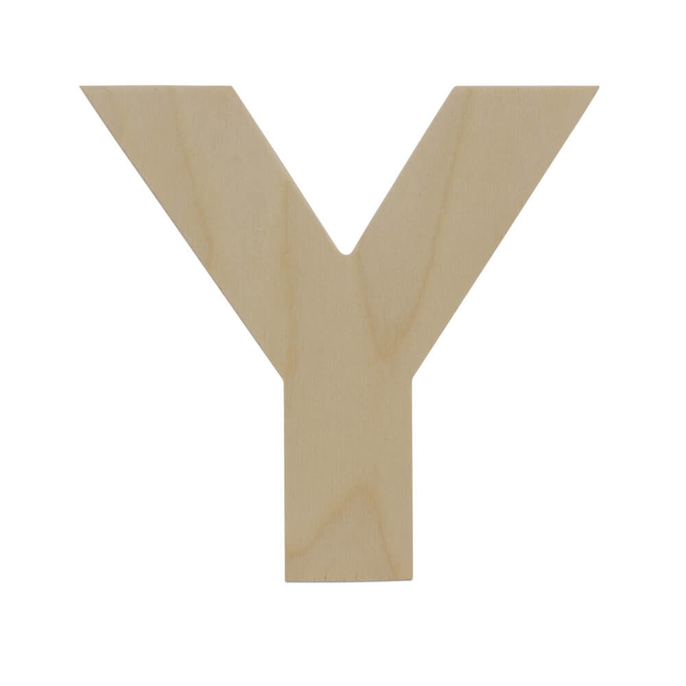 Woodpeckers Crafts Wood Cutout Letter Y, 12"