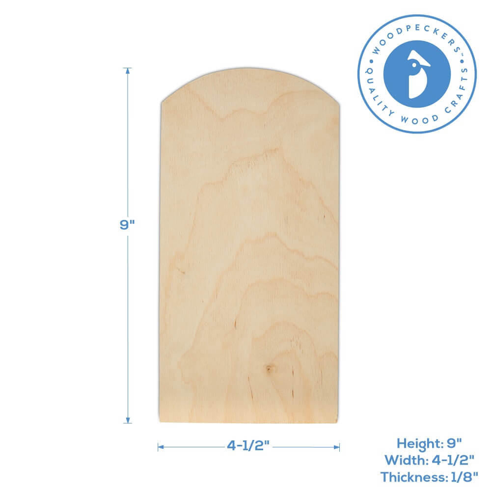 Woodpeckers Crafts Wood Cutout Tombstone, 9"
