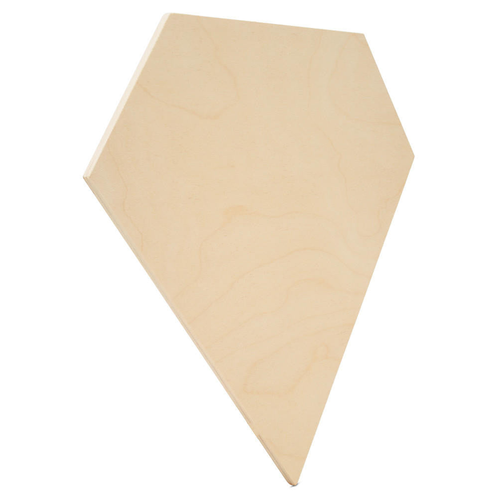 Wood Diamond Shape Cutout, 12”