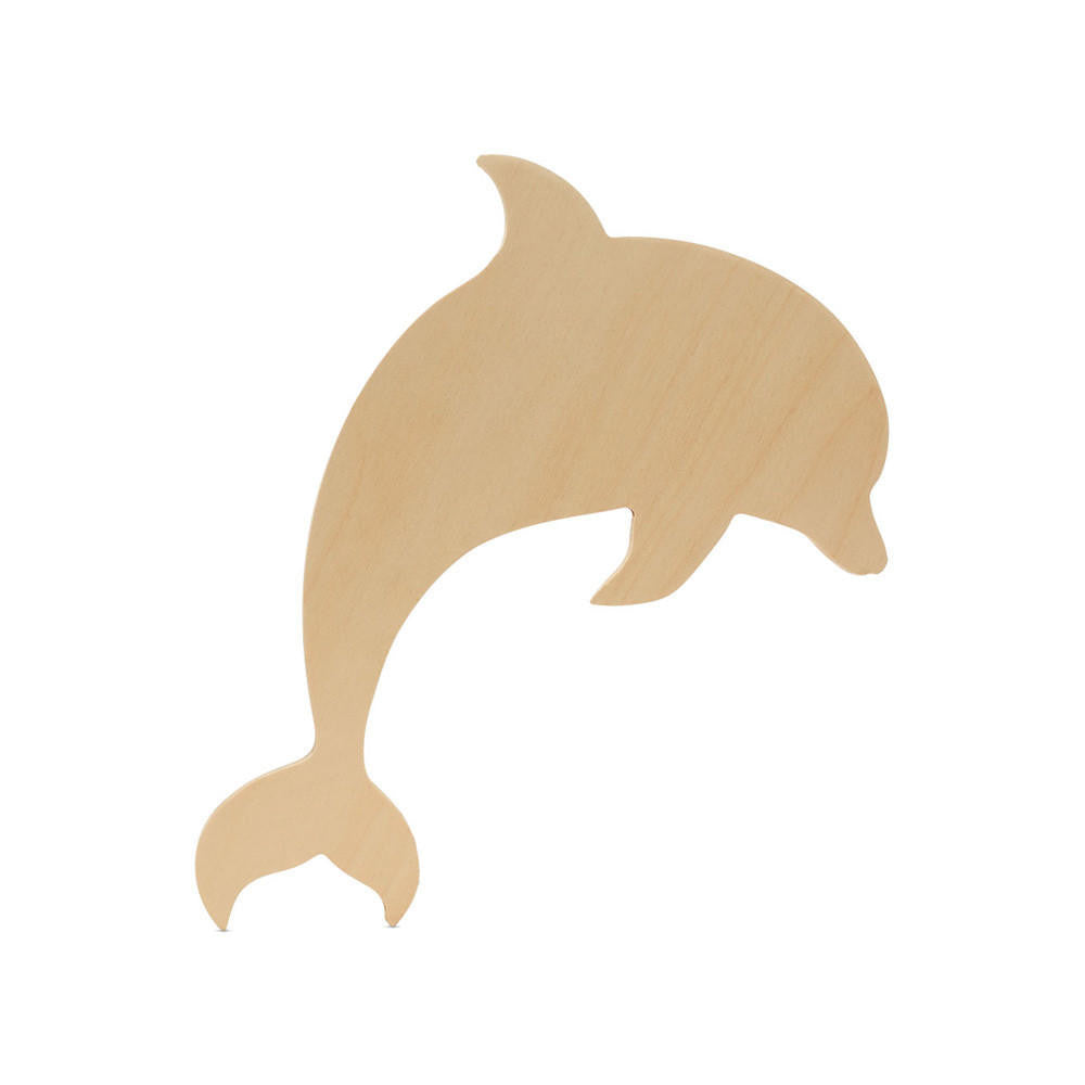 12" Wood Dolphin Cutout