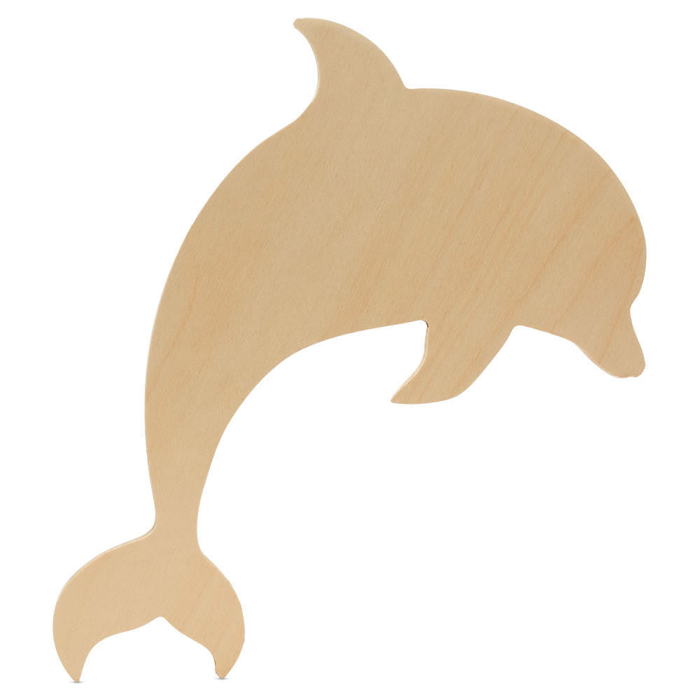 Woodpeckers Crafts Wood Dolphin Cutout