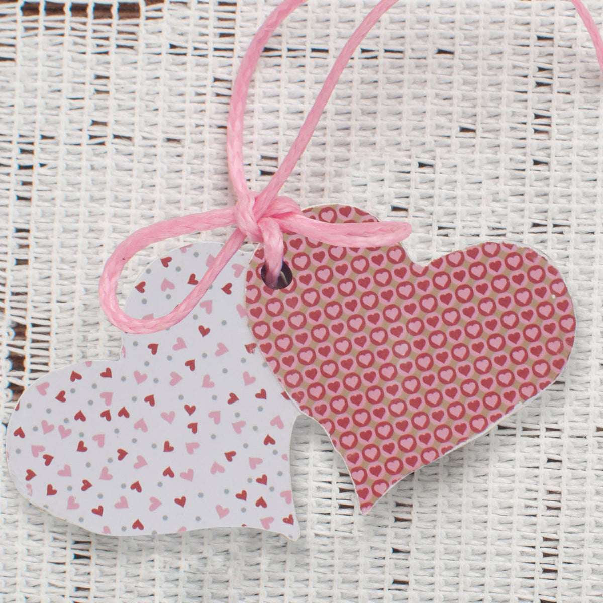 Wood Double Heart Cutout, 12" x 6.5"