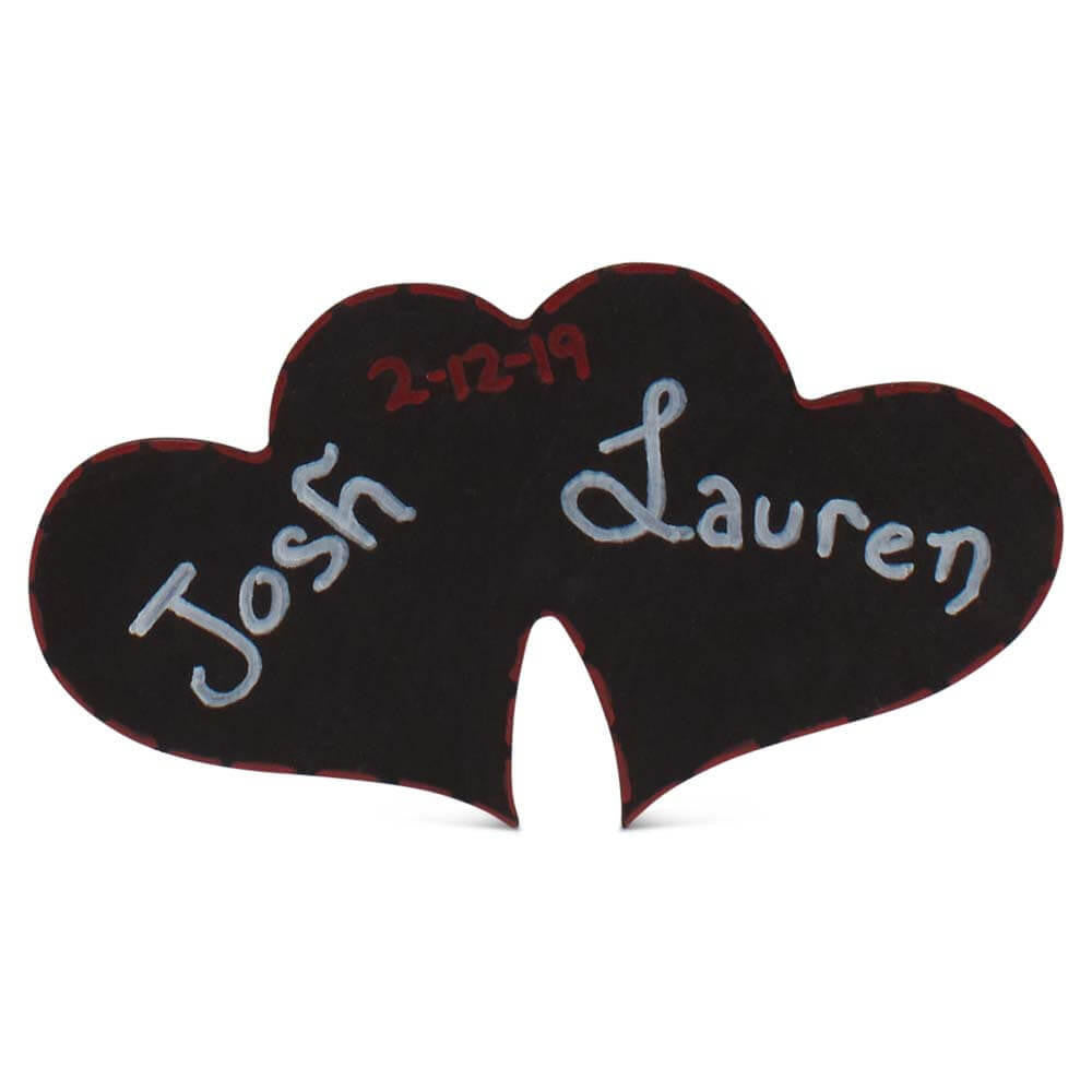 Wood Double Heart Cutout, 12" x 6.5"