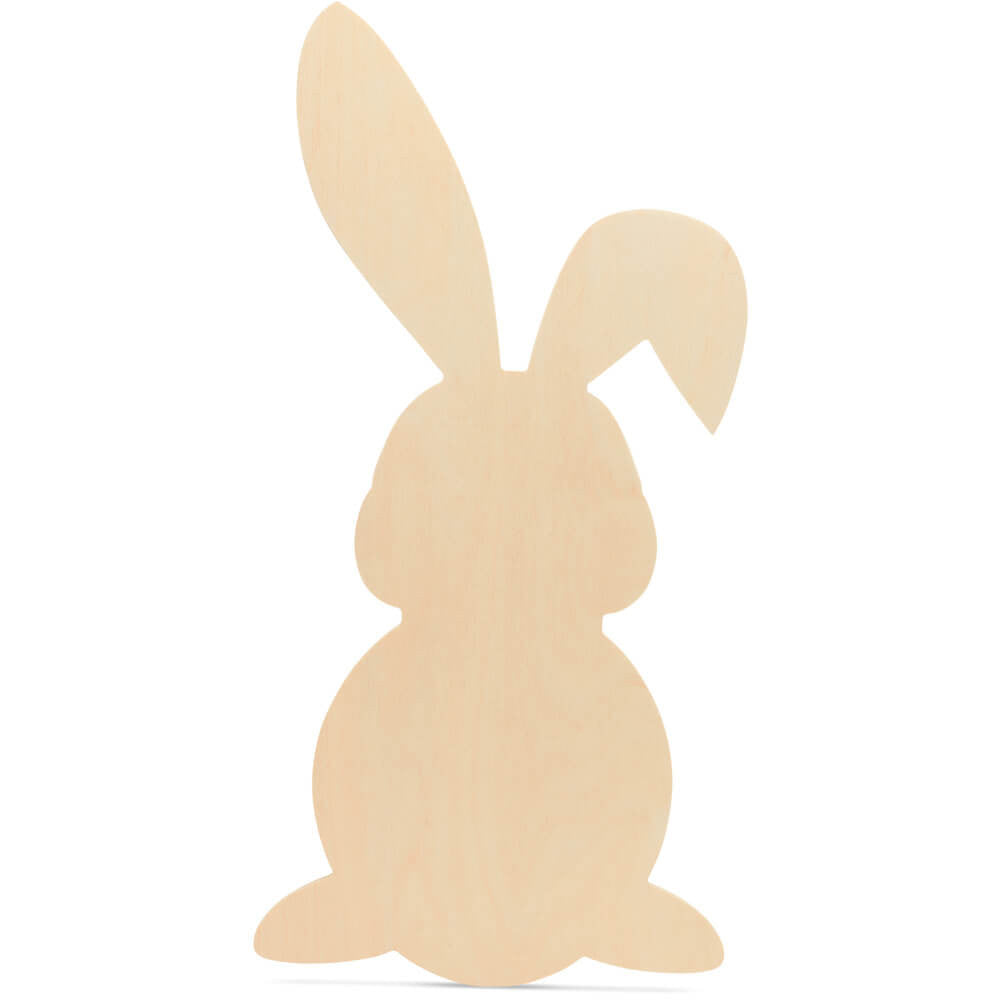 Woodpeckers Crafts Wood Easter Bunny Cutout Medium, 8" x 4"