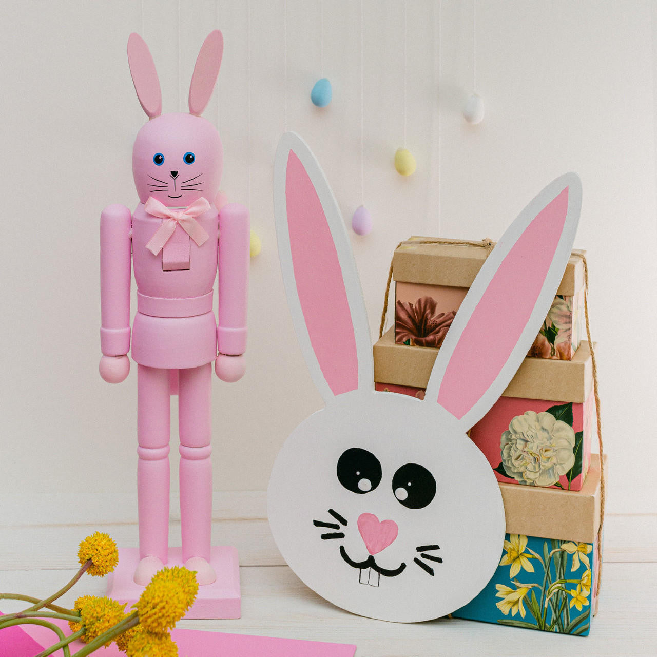 Woodpeckers Crafts Wood Easter Bunny Face Cutout Large, 12"