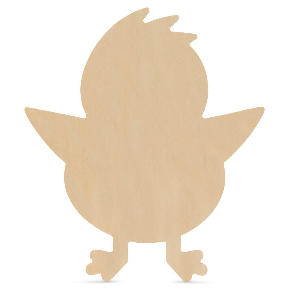 Woodpeckers Crafts Wood Easter Chick Cutout Large, 12" x 10"