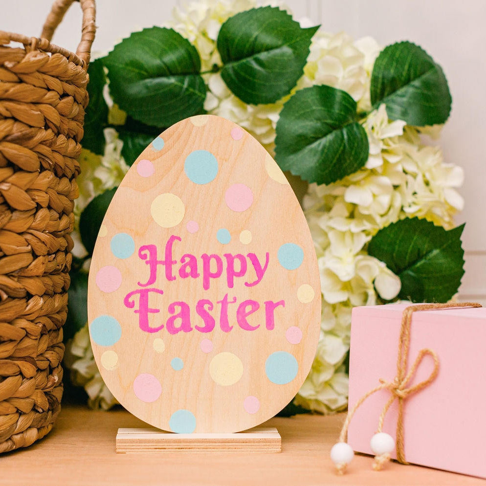 Woodpeckers Crafts Wood Easter Egg Cutout Medium, 10" x 7.5"