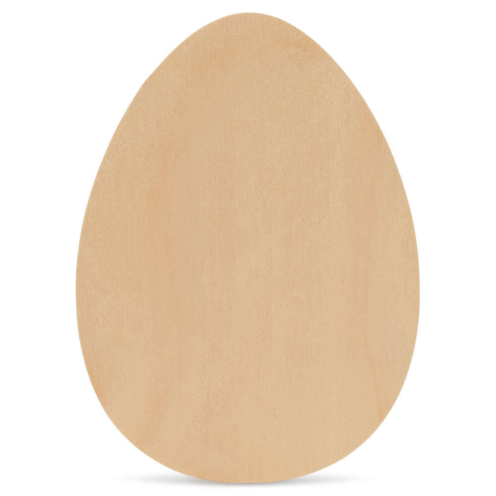 Woodpeckers Crafts Wood Easter Egg Cutout Small, 6" x 4.5"
