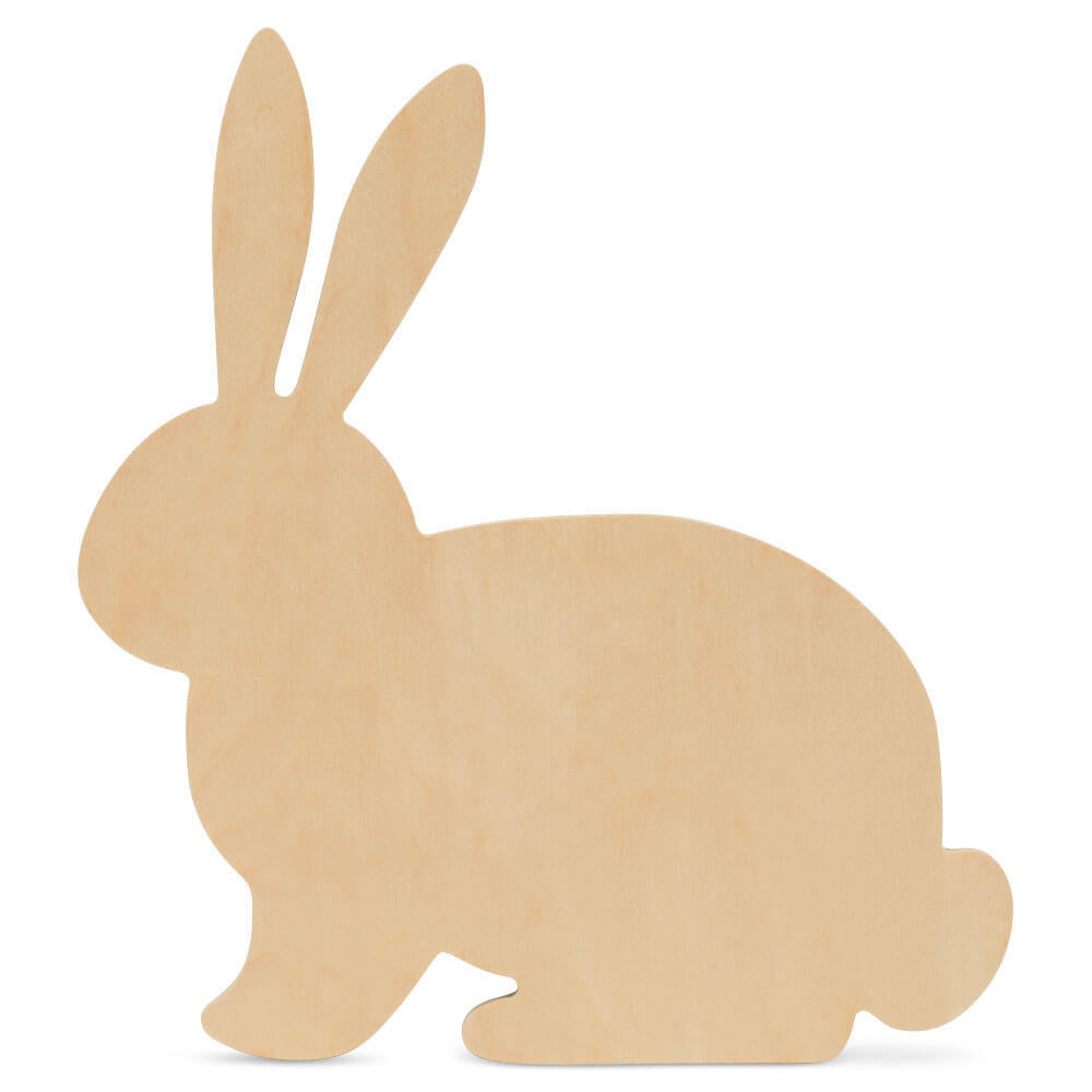 Wood Easter Rabbit Large, 12" x 10.75"