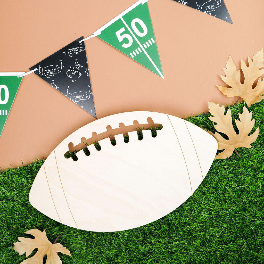 Wood Football Cutout, 13”