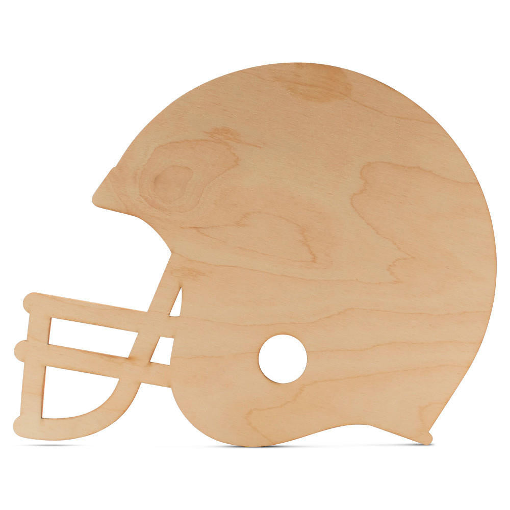 Wood Football Helmet Cutout, 12”