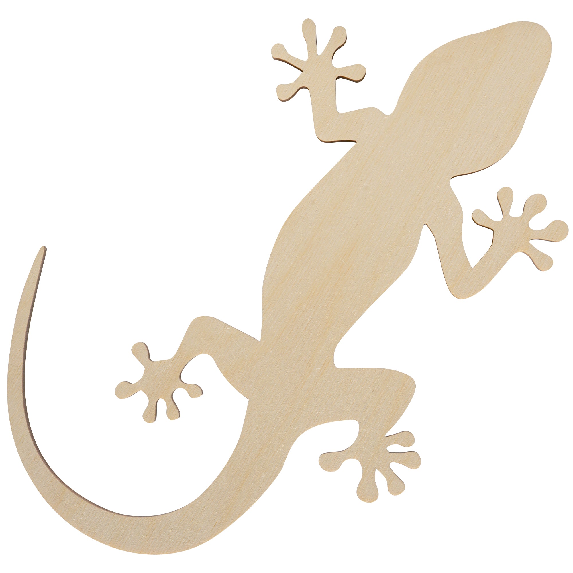 Wood Gecko Cutout, 11" x 10"