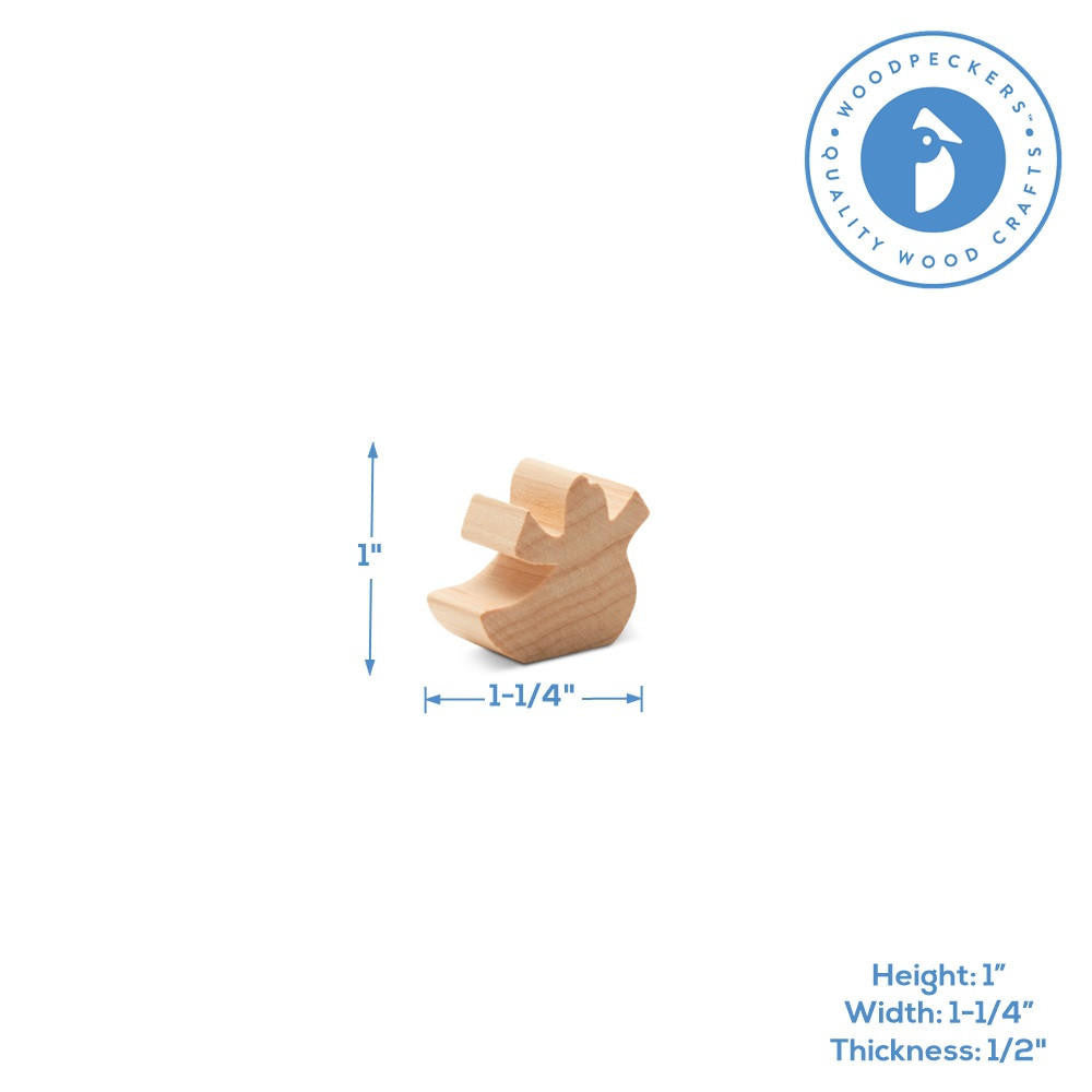 Woodpeckers Crafts Wood Ghost, 1"