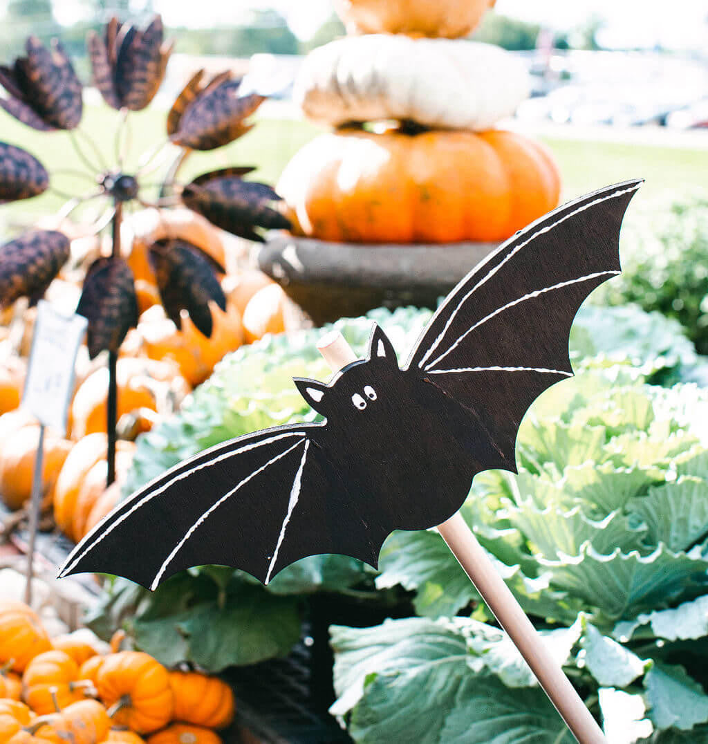 Wood Halloween Bat Cutout, Small 12" x 4"