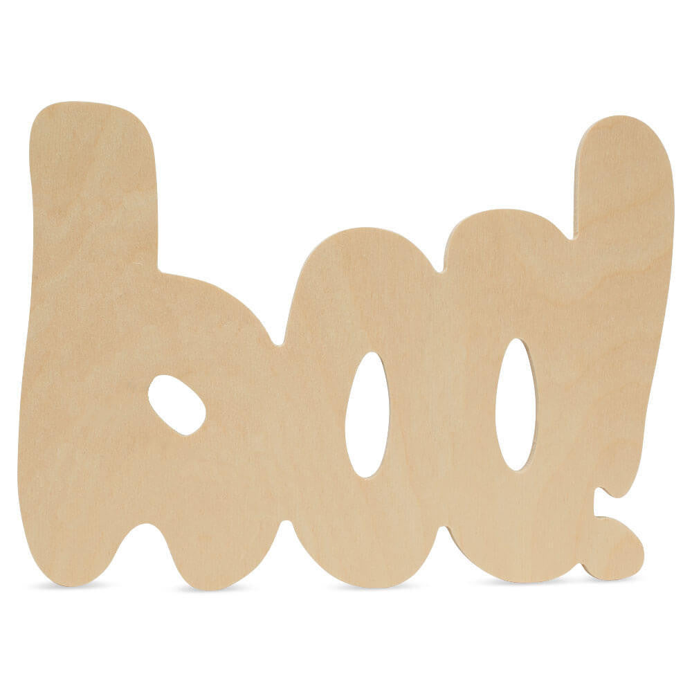 Woodpeckers Crafts Wood Halloween Boo Cutout, 12" x 8.75"
