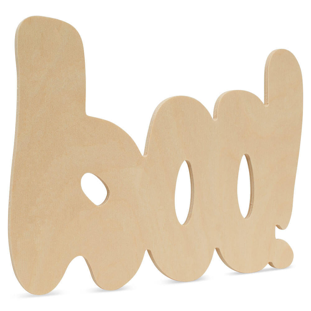 Woodpeckers Crafts Wood Halloween Boo Cutout, 12" x 8.75"