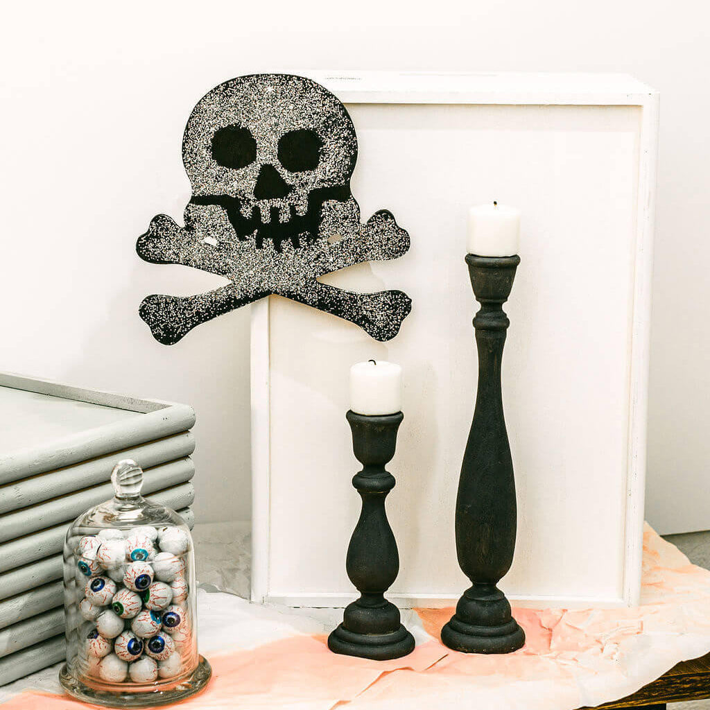Woodpeckers Crafts Wood Halloween Skull Cutout, Large 12" x 11.7"