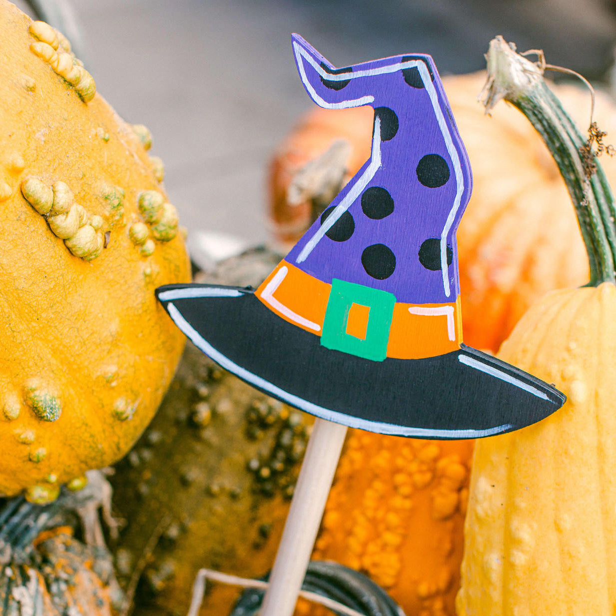 Woodpeckers Crafts Wood Halloween Witch's Hat Cutout, Large 12" x 10.5"