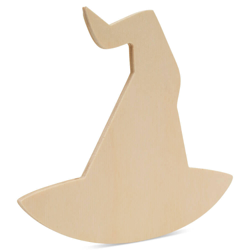 Woodpeckers Crafts Wood Halloween Witch's Hat Cutout, Small 8" x 7"