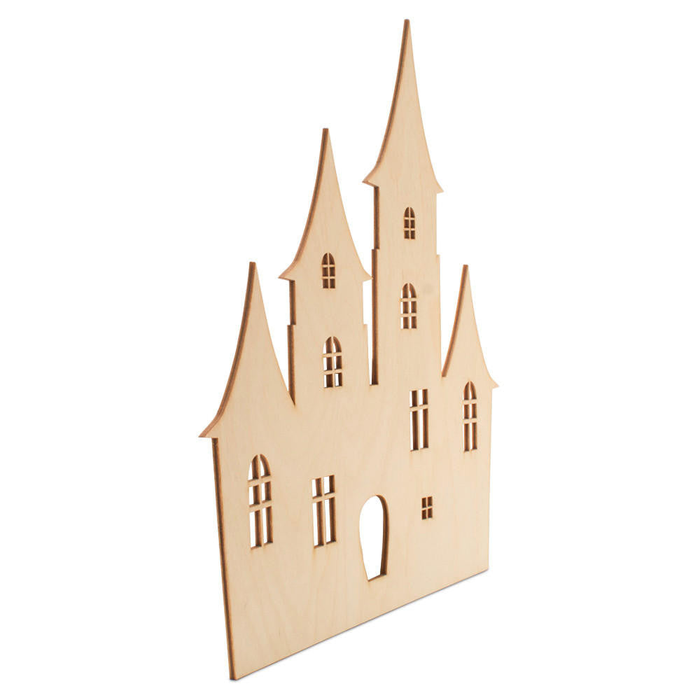 Woodpeckers Crafts Wood Haunted House Cutout, 12”