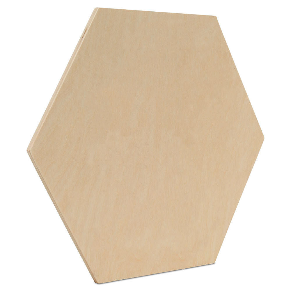 12" Wood Hexagon Cutout