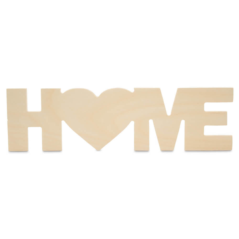 Wood "Home" Cutout, 18" x 5"