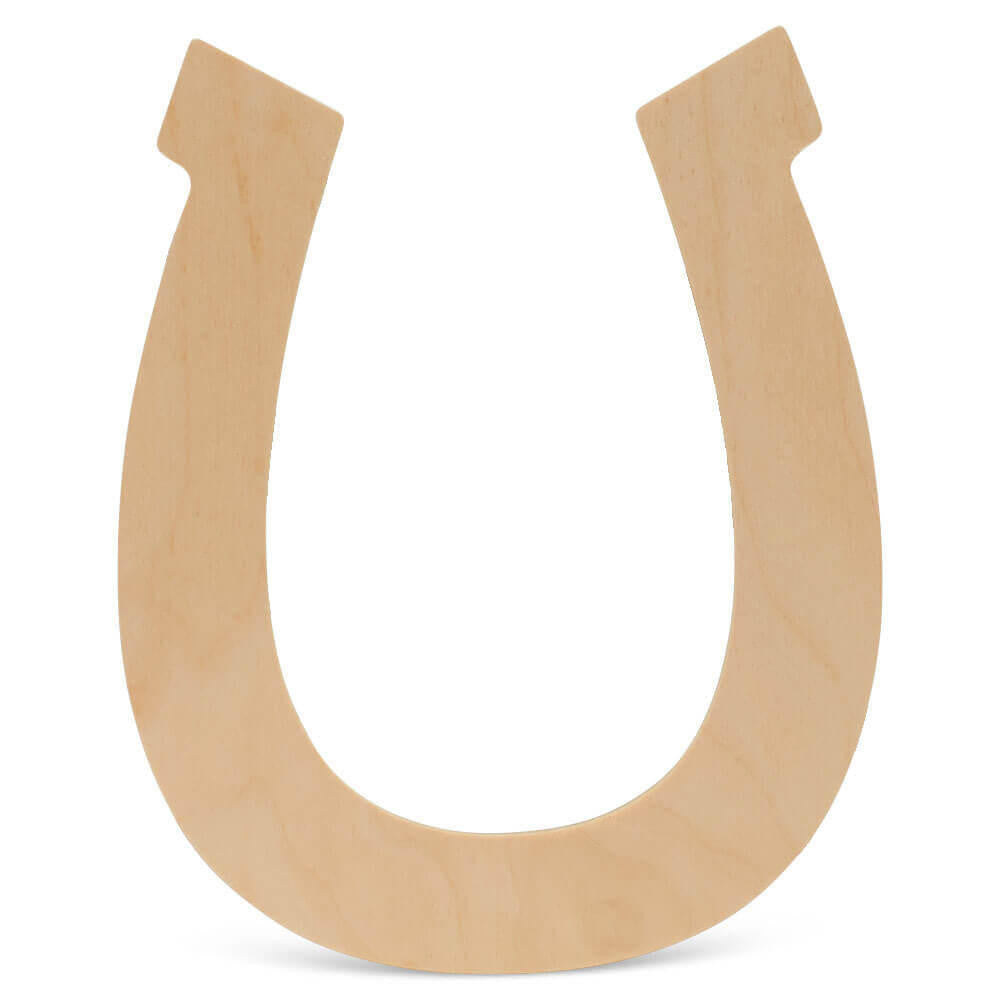 Woodpeckers Crafts Wood Horseshoe Extra Large, 16" x 13"