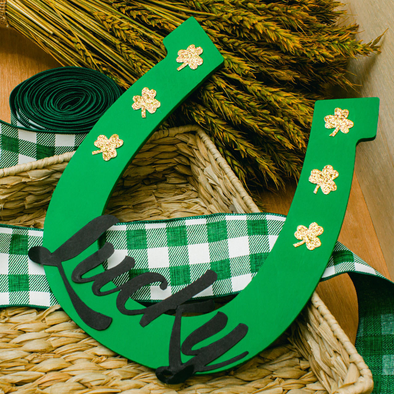 Woodpeckers Crafts Wood Horseshoe Medium, 10" x 8"