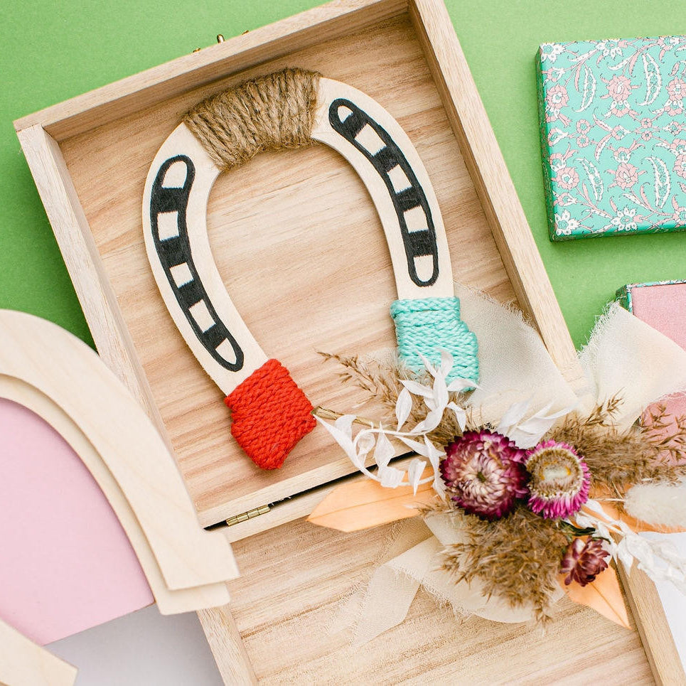 Woodpeckers Crafts Wood Horseshoe Small, 6" x 5"