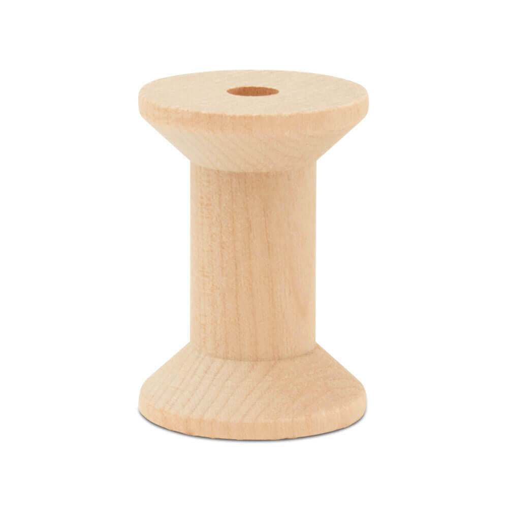 Wood Hourglass Spool, 2", 5/16" hole