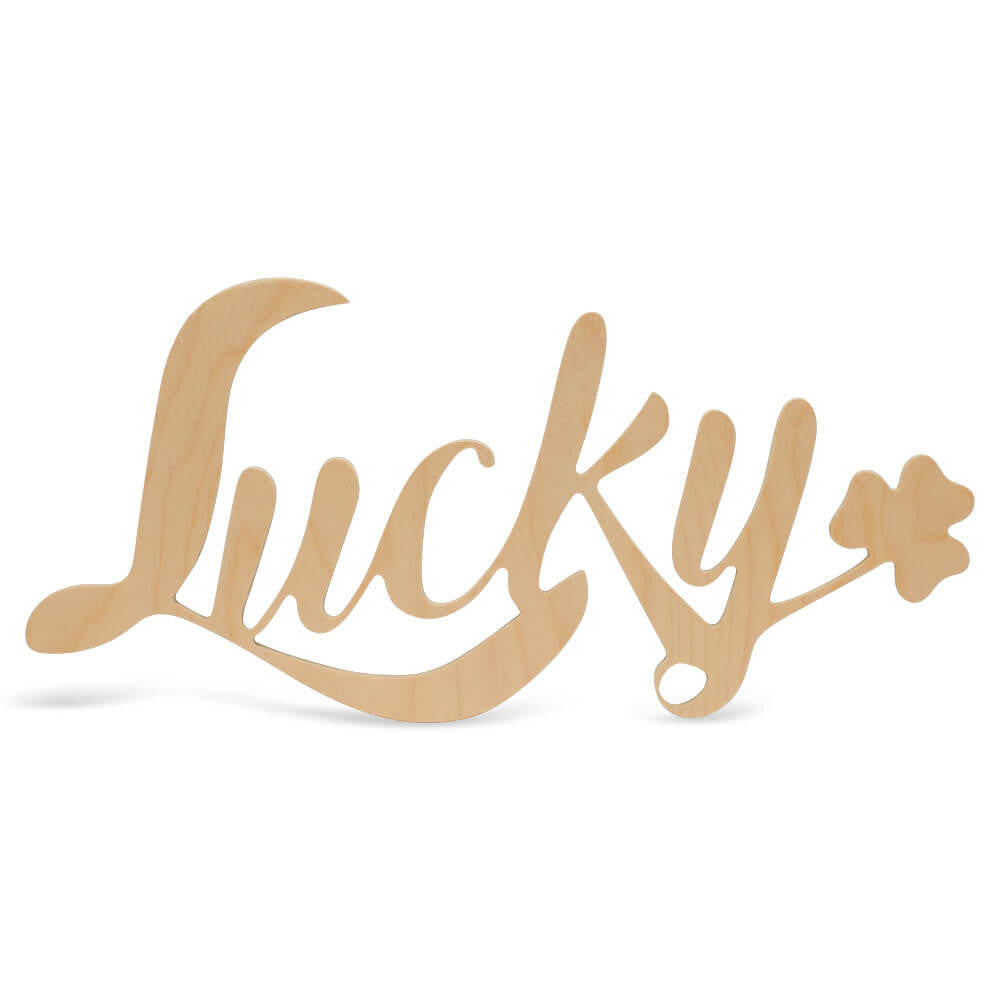 Woodpeckers Crafts Wood Irish "Lucky" Extra Large, 18" x 9"