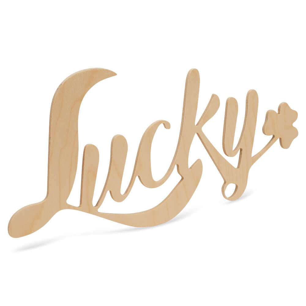 Woodpeckers Crafts Wood Irish "Lucky" Extra Large, 18" x 9"