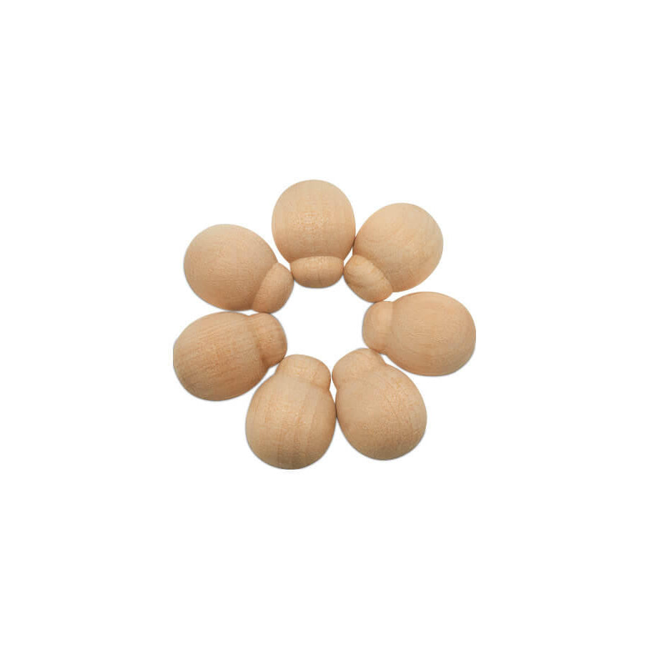 Woodpeckers Crafts Wood Ladybug Half, Flat Bottom, 3/4"